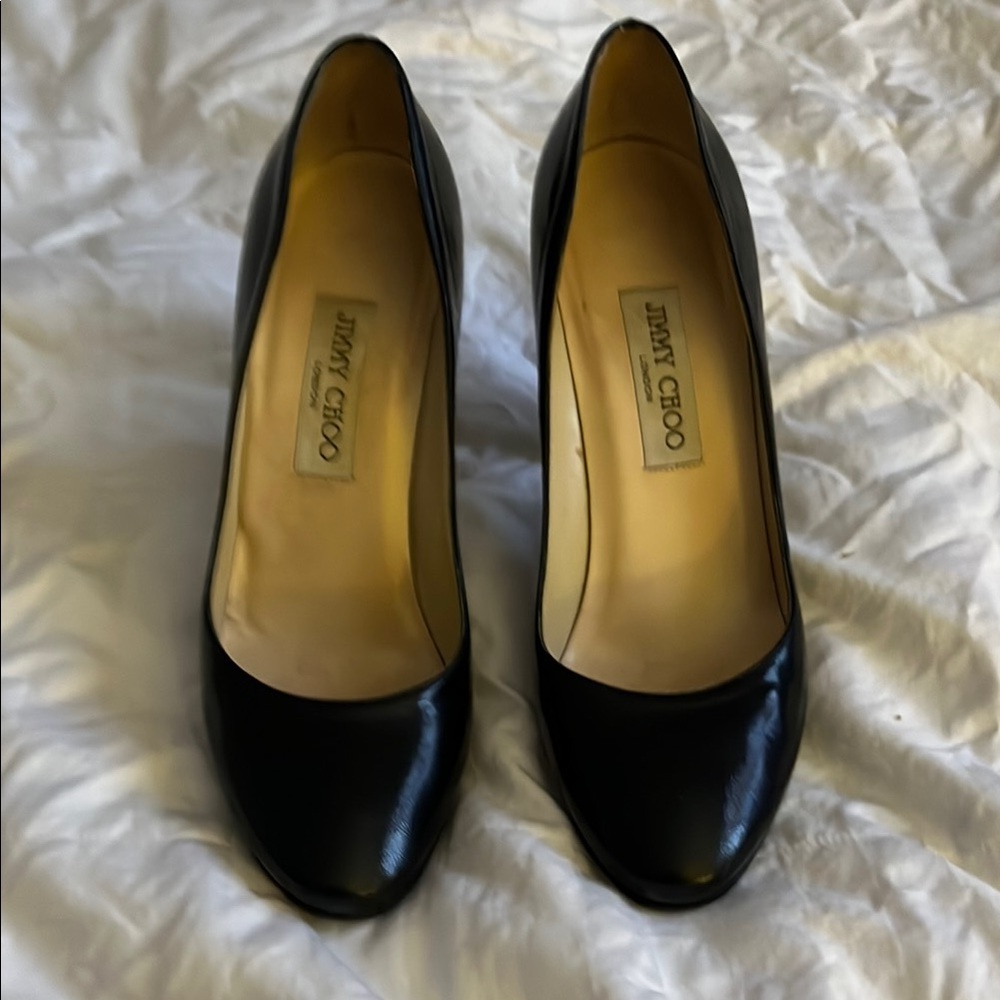 Jimmy Choo Black Patent Leather Heels